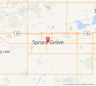 Map of Spruce Grove, AlbertaAlberta