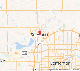 Map of Saint Albert, AlbertaAlberta
