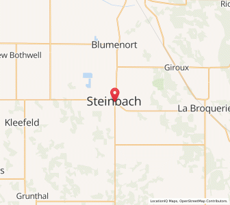 Map of Steinbach, ManitobaManitoba