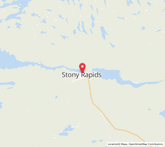 Map of Stony Rapids, Saskatchewan