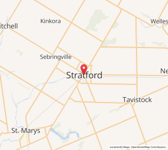 Map of Stratford, OntarioOntario