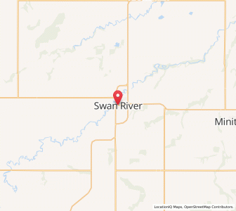 Map of Swan River, ManitobaManitoba