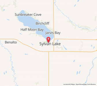 Map of Sylvan Lake, AlbertaAlberta