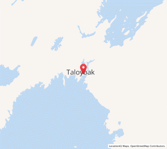 Map of Taloyoak, NunavutNunavut