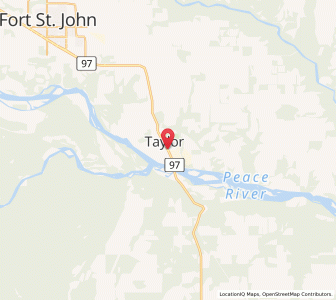 Map of Taylor, British ColumbiaBritish Columbia