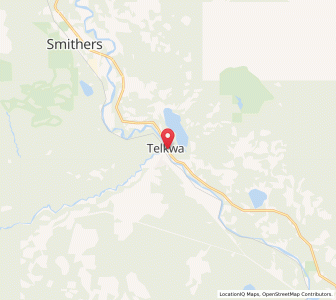 Map of Telkwa, British ColumbiaBritish Columbia