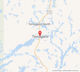 Map of Temagami, OntarioOntario