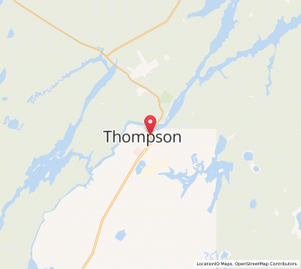 Map of Thompson, ManitobaManitoba