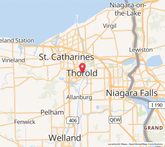 Map of Thorold, OntarioOntario