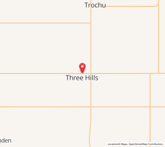 Map of Three Hills, AlbertaAlberta