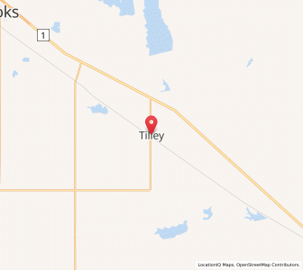 Map of Tilley, AlbertaAlberta