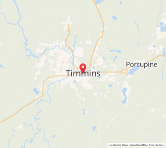 Map of Timmins, OntarioOntario