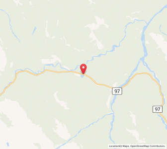 Map of Toad River, British ColumbiaBritish Columbia