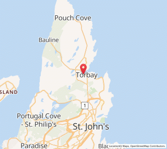 Map of Torbay, Newfoundland & LabradorNewfoundland and Labrador