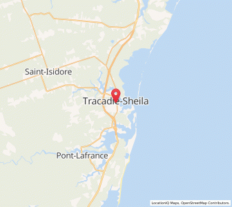 Map of Tracadie-Sheila, New BrunswickNew Brunswick