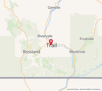 Map of Trail, British ColumbiaBritish Columbia