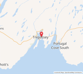 Map of Trepassey, Newfoundland & LabradorNewfoundland and Labrador
