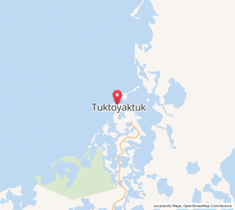 Map of Tuktoyaktuk, Northwest TerritoriesNorthwest Territories