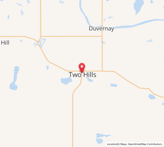 Map of Two Hills, AlbertaAlberta