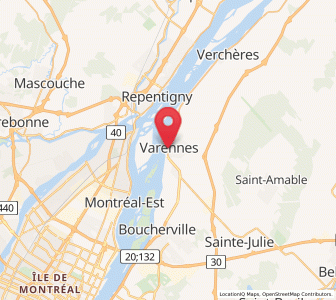 Map of Varennes, Quebec