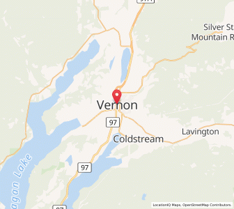 Map of Vernon, British ColumbiaBritish Columbia