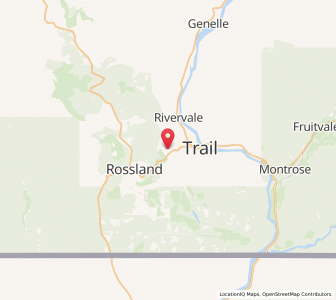 Map of Warfield, British ColumbiaBritish Columbia