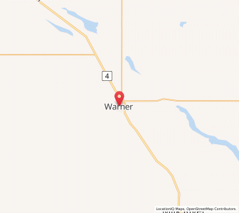 Map of Warner, AlbertaAlberta