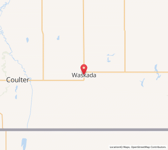 Map of Waskada, ManitobaManitoba