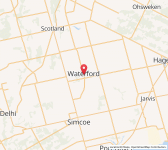 Map of Waterford, OntarioOntario