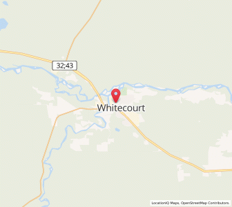 Map of Whitecourt, AlbertaAlberta