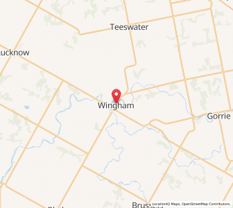 Map of Wingham, OntarioOntario