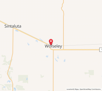 Map of Wolseley, SaskatchewanSaskatchewan