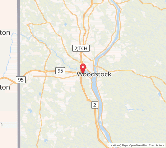 Map of Woodstock, New BrunswickNew Brunswick