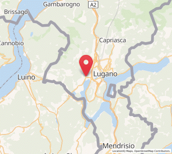 Map of Agno, Ticino