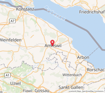 Map of Amriswil, Thurgau