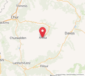 Map of Arosa, Grisons