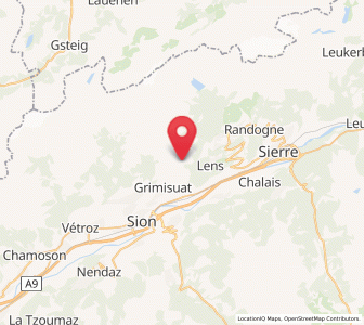 Map of Ayent, Valais