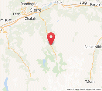 Map of Ayer, Valais