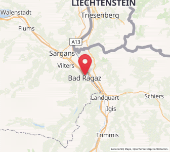 Map of Bad Ragaz, Saint Gallen
