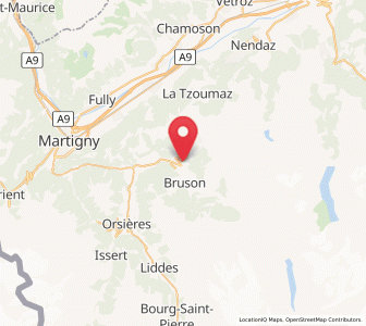 Map of Bagnes, Valais