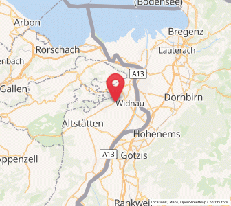 Map of Balgach, Saint Gallen