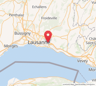 Map of Belmont-sur-Lausanne, Vaud