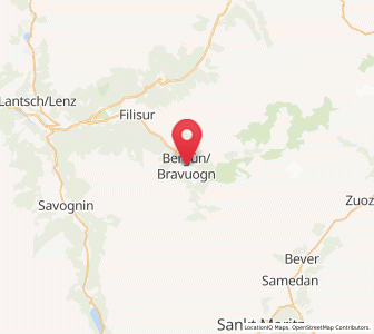 Map of Bergün, Grisons
