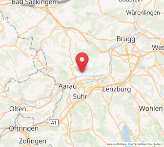 Map of Biberstein, Aargau