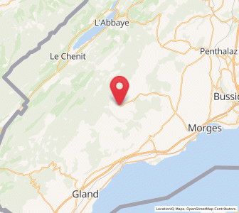 Map of Bière, Vaud