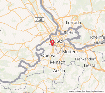 Map of Binningen, Basel-Landschaft