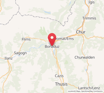 Map of Bonaduz, Grisons
