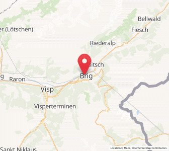 Map of Brig, Valais