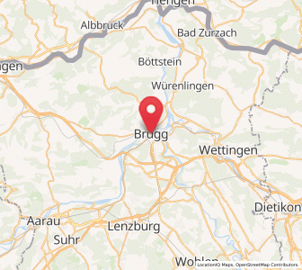 Map of Brugg, Aargau