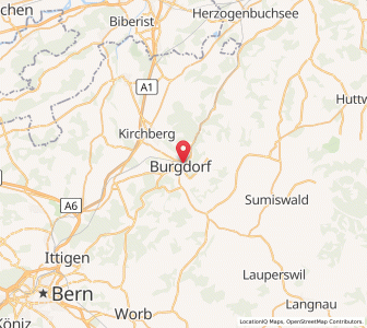 Map of Burgdorf, Bern
